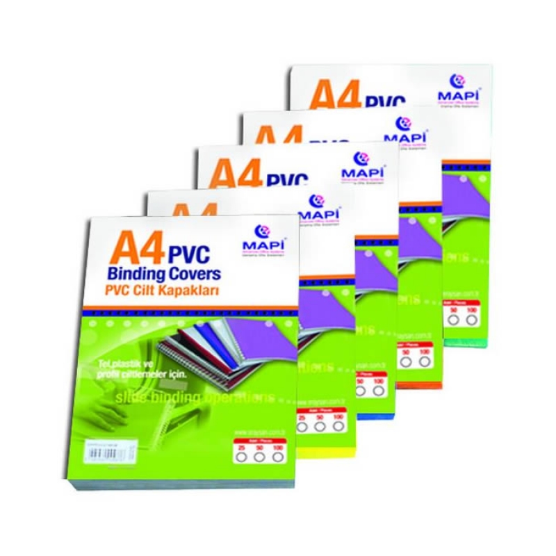 MAPİ CİLT K.A3 PVC 160 MİC.BEYAZ 100LÜ 204 03 00