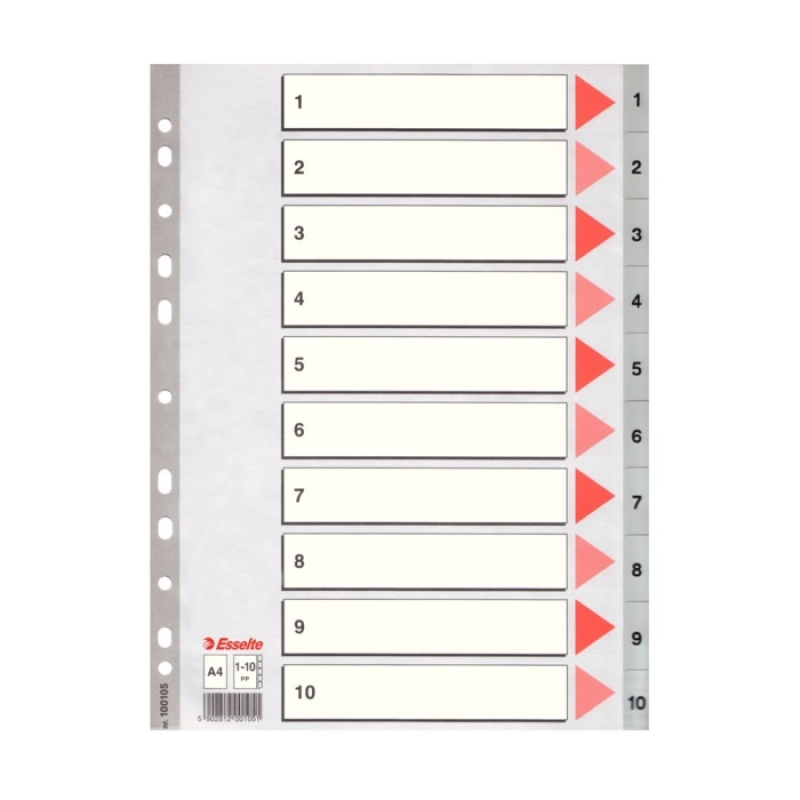 ESSELTE SEPARATÖR A4 1-10 RAKAM SLT-100105