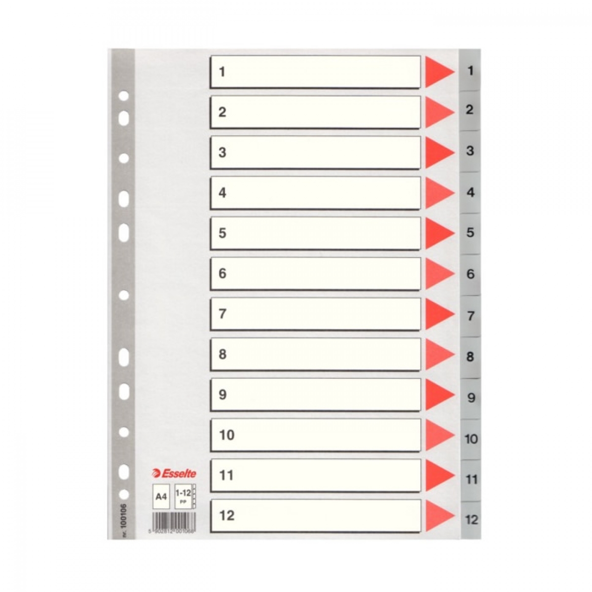 ESSELTE SEPARATÖR A4 1-12 RAKAM SLT-100106